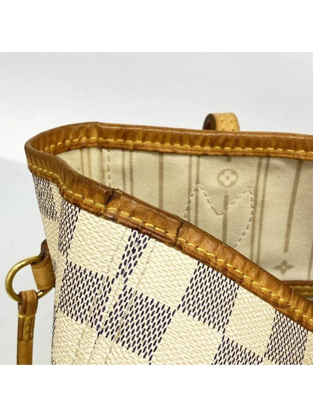 Louis Vuitton Tote Damier Azur Neverfull MM White